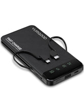 Portable Charger with Built-in Cables, Slimmest 10000mAh 20W Fast Charging Power Bank, Dual USB C in&Out High-Speed Charging Battery Pack