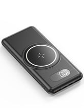 Power Bank Magnetische 10000mAh für Mag-Safe Akkupack,QC PD 22.5W Schnellladung Kabellose Powerbank mit USB-C-Eingänge&Ausgang und LED-Display