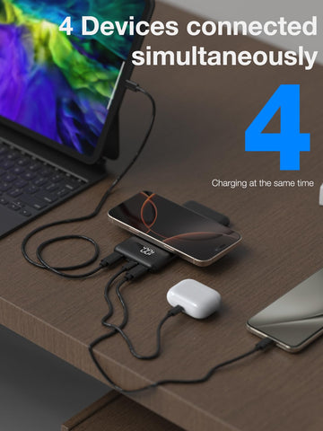 Power Bank Magnetische 10000mAh für Mag-Safe Akkupack,QC PD 22.5W Schnellladung Kabellose Powerbank mit USB-C-Eingänge＆Ausgang und LED-Display