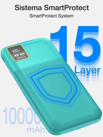 Power Bank Portable Charger 22.5W Fast Charging, 10000mAh Battery Pack for iPhone, PD QC 3.0 PowerBank USB C Input & Output (Dark Blue + Green, 22.5W Fast Charge Power Bank)